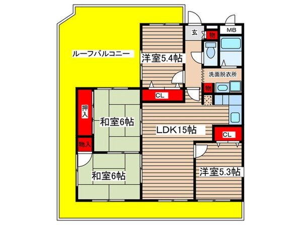 エスポワ－ル八事の物件間取画像